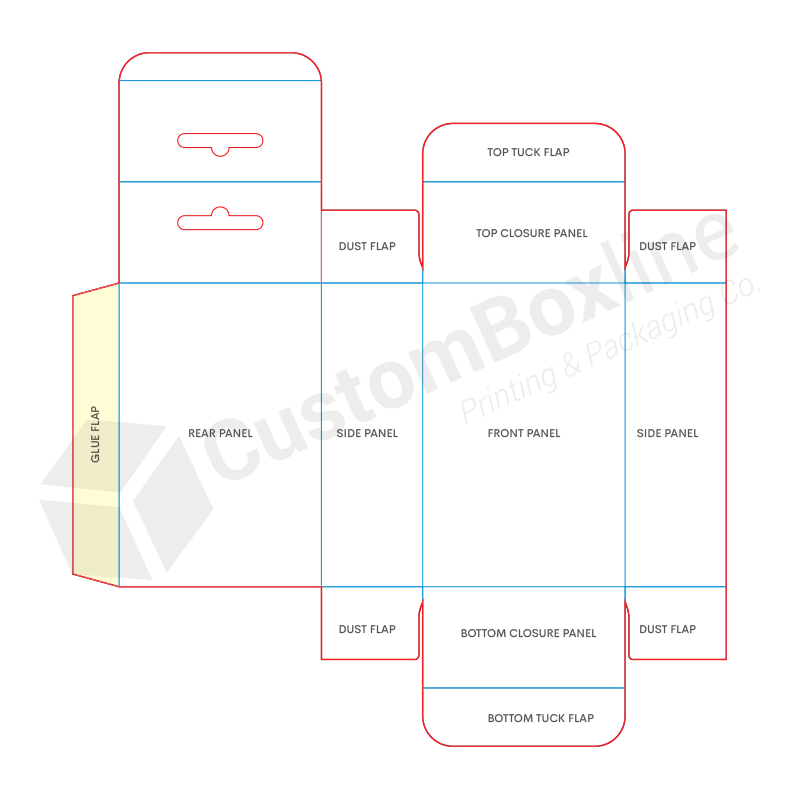 Five Panel Hanger Boxes Template