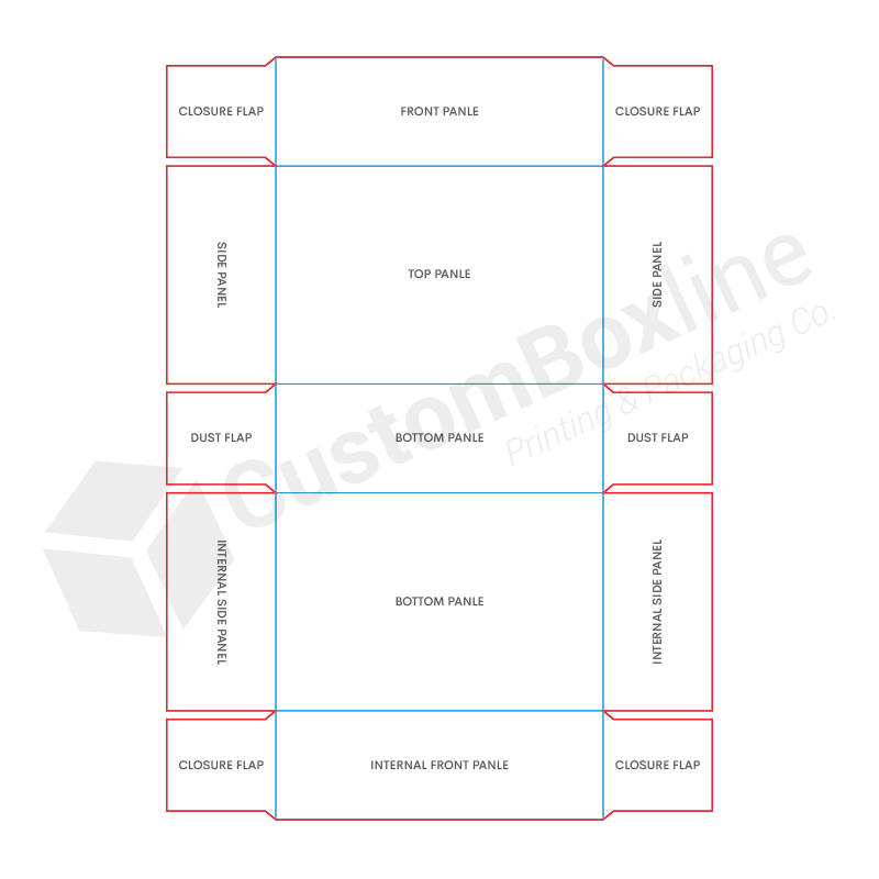 Four Corner Cake Box Template